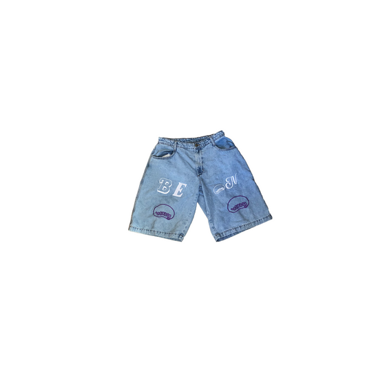 Bean Wavy 'BEAN' Denim Shorts